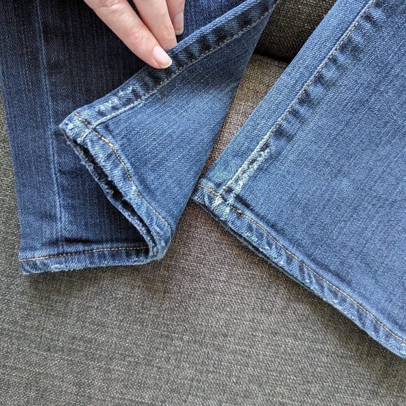 Goldsign Misfit Straight Leg Stretch Blue Jeans - Picture 7 of 14